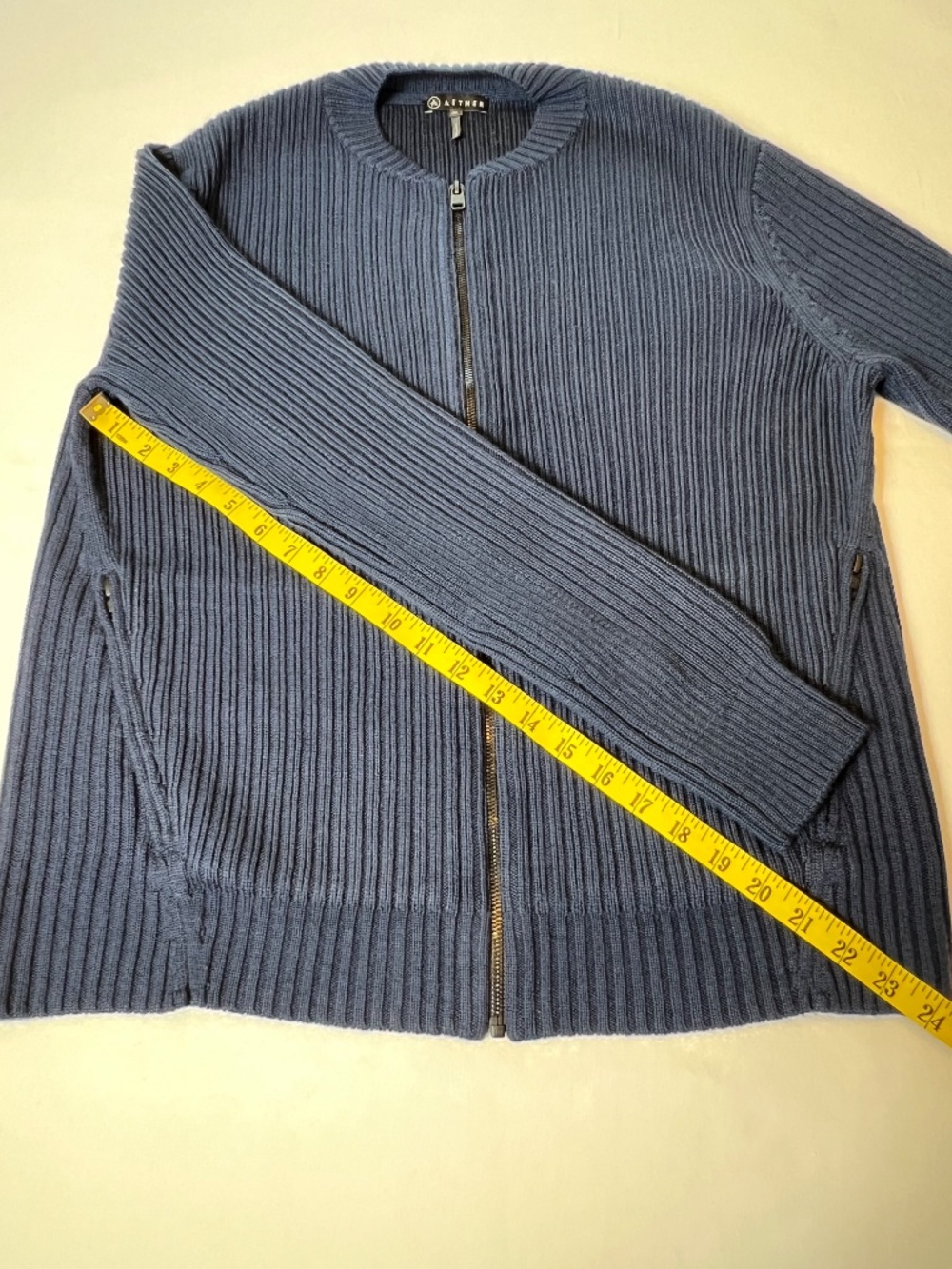 Aether Wool Full Zip Ribber Sweater Jacket - Picture 7 of 9